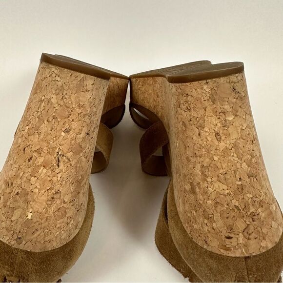 UGG Women’s Whitney Cork Wedge Platform Sandals in Chestnut Suede Size 9.5 - Picture 13 of 15